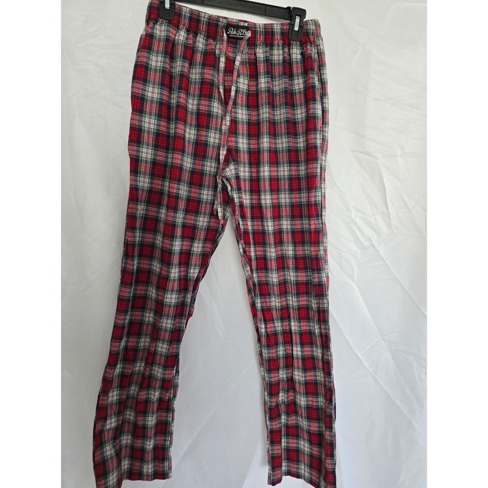 Polo Ralph Lauren Men's Plaid Pajama‎ Pants Sleepwear M Red Green Classic Fit